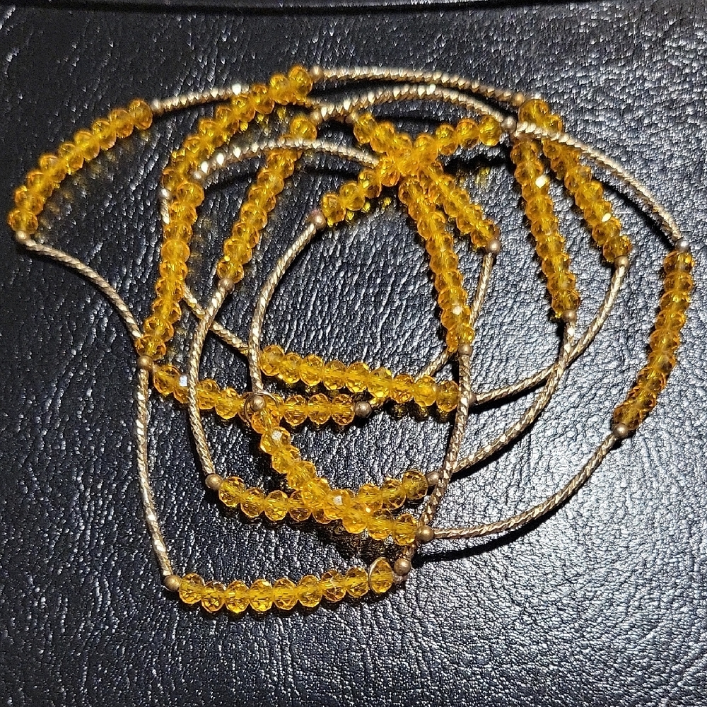 Elegant Gold Beaded Necklace